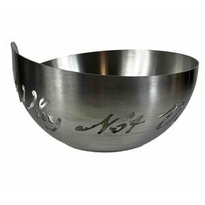 Steelforme Laser Cut Why Not Us? Stainless Steel Bowl - Steve Jacobson Design